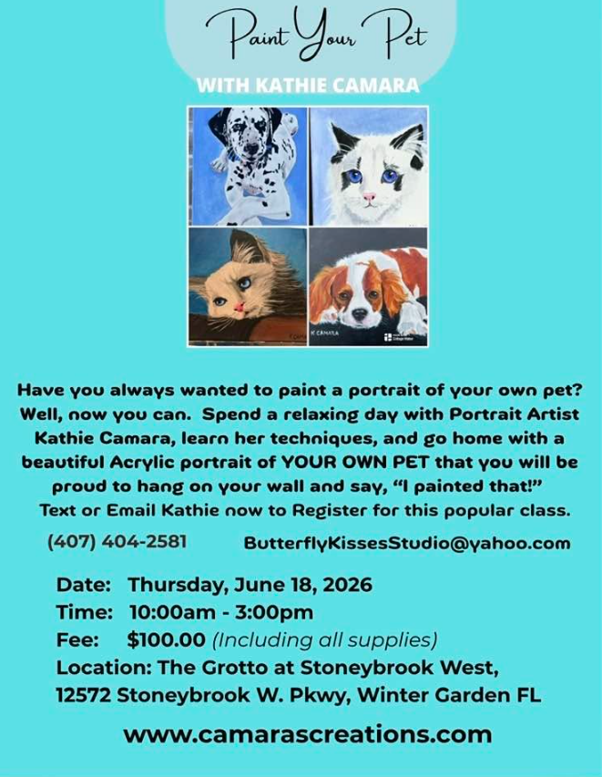 Pet Portrait Paint Class - Kathie Camara Thumbnail